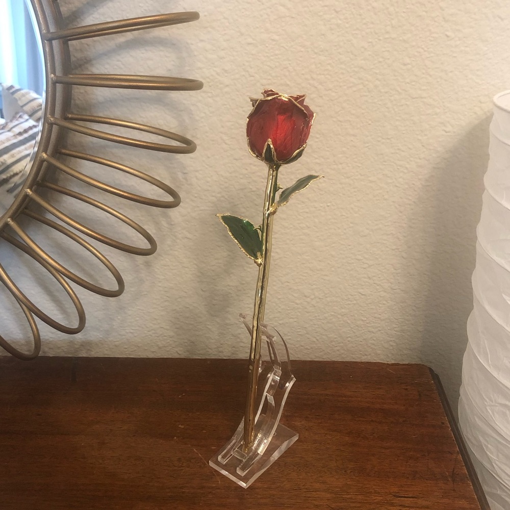 YEPLINS 24k Gold Dipped Real Forever Rose